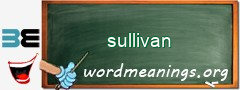 WordMeaning blackboard for sullivan